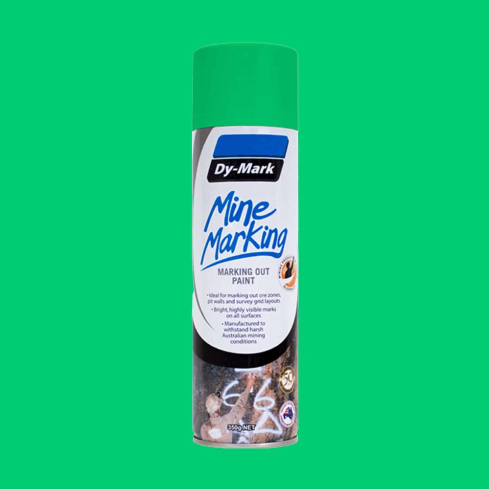 Dy-Mark Mine Marking Paint - Single Item Horizontal Fluorescent Green
