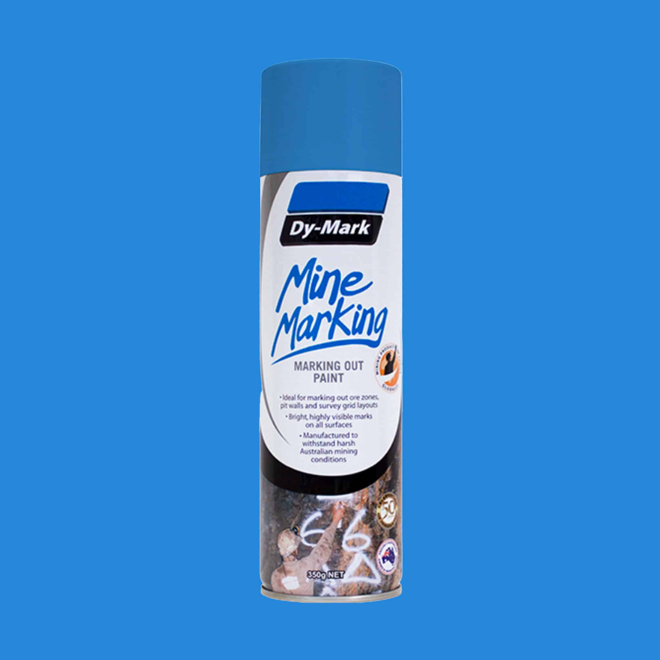 Dy-Mark Mine Marking Paint - Single Item Horizontal Fluorescent Blue