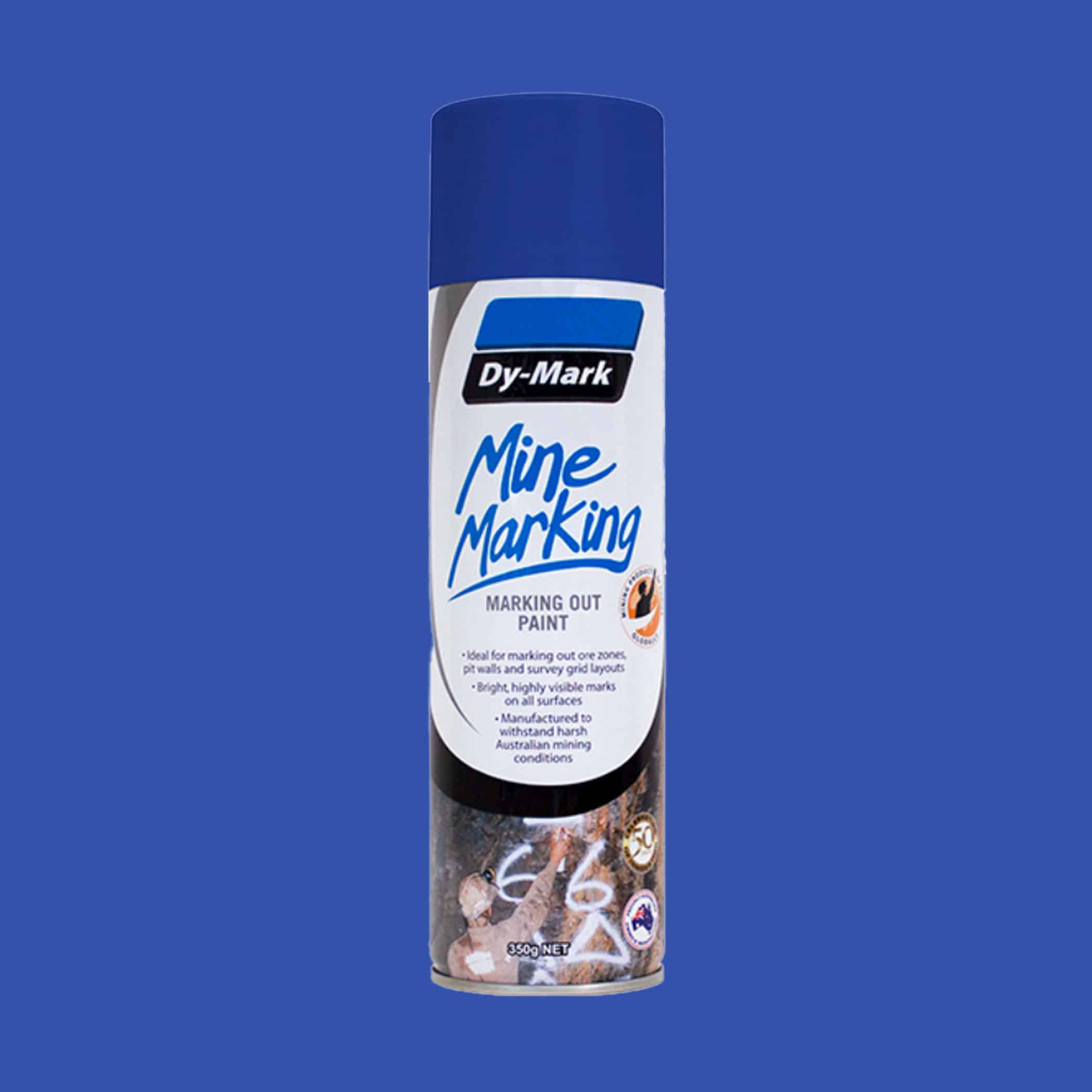 Dy-Mark Mine Marking Paint - Single Item Horizontal Blue