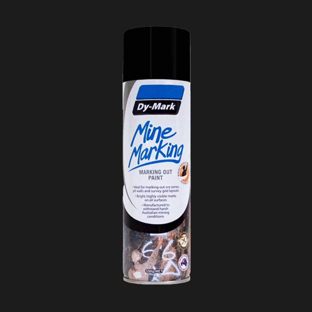 Dy-Mark Mine Marking Paint - Single Item Horizontal Black