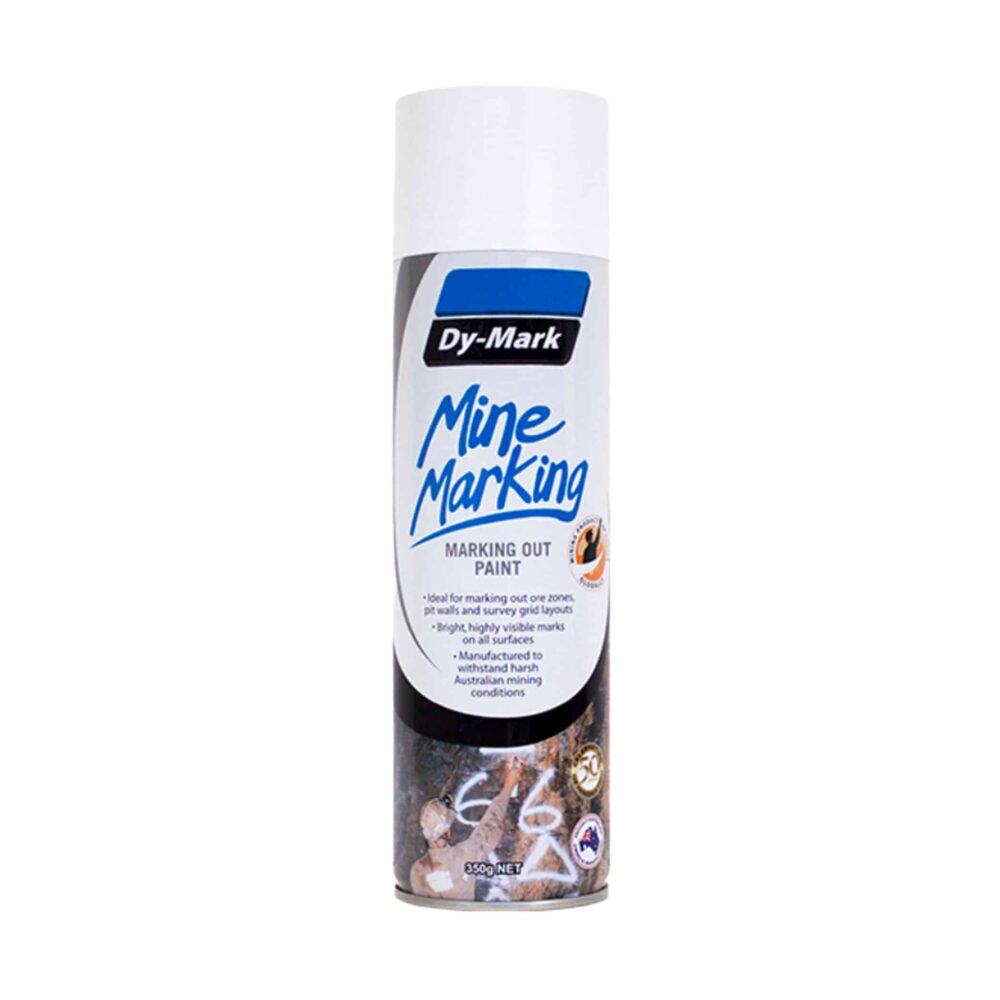 Dy-Mark Mine Marking Paint - Single Item Horizontal White