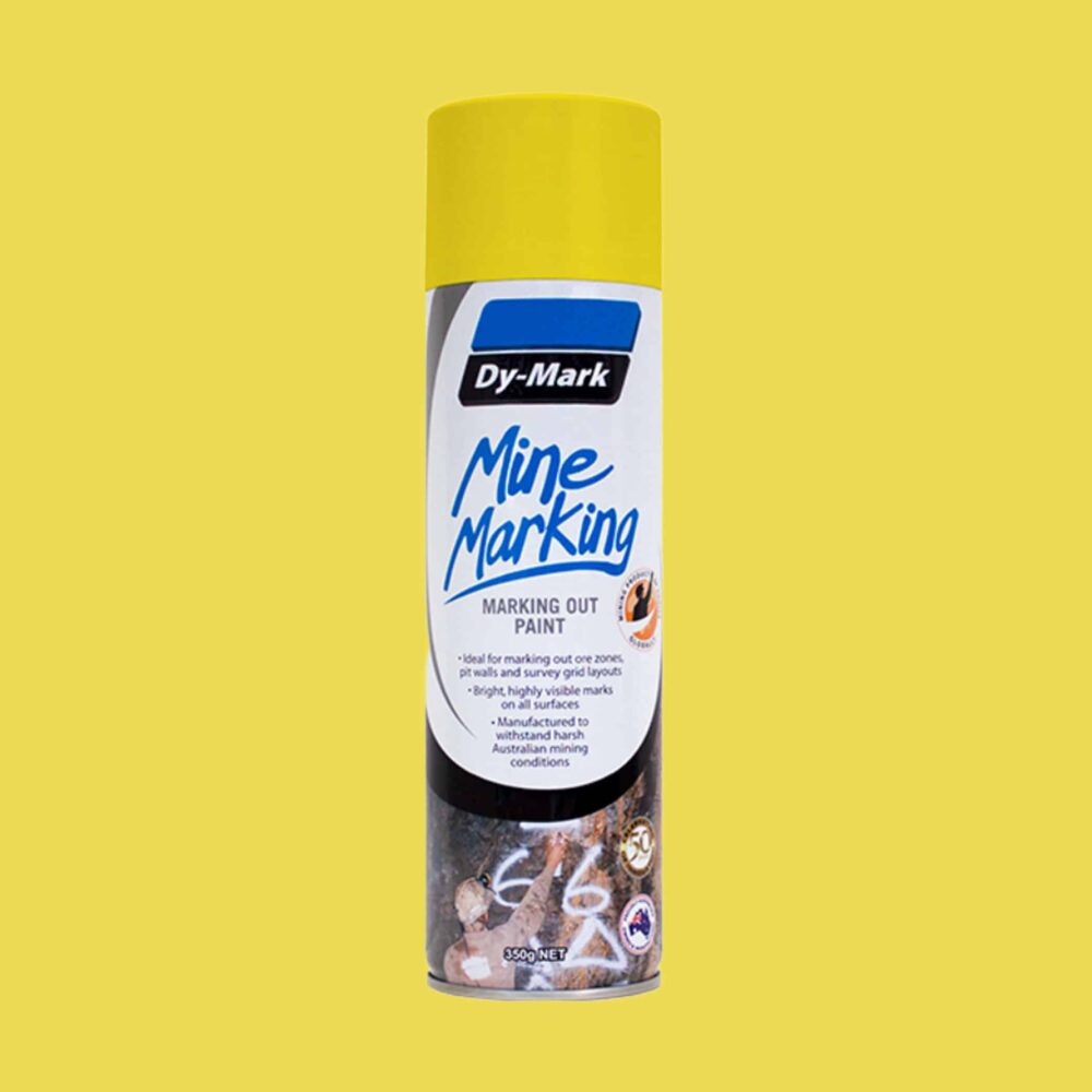 Dy-Mark Mine Marking Paint - Single Item Horizontal Yellow
