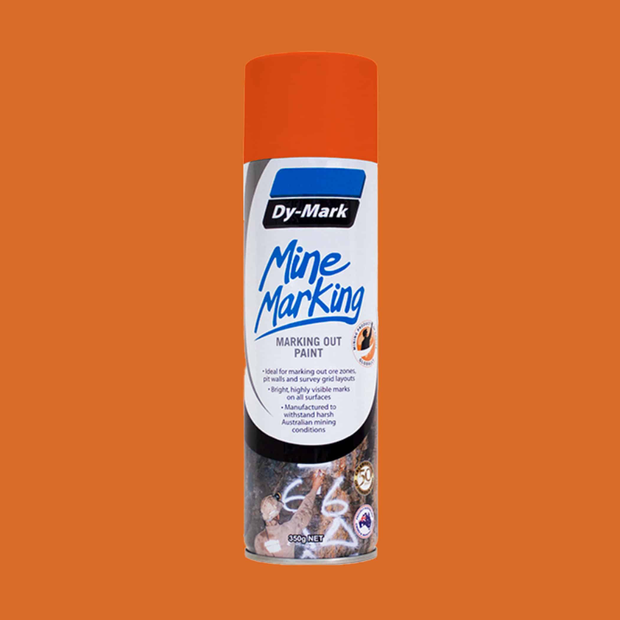 Dy-Mark Mine Marking Paint - Single Item Horizontal Orange