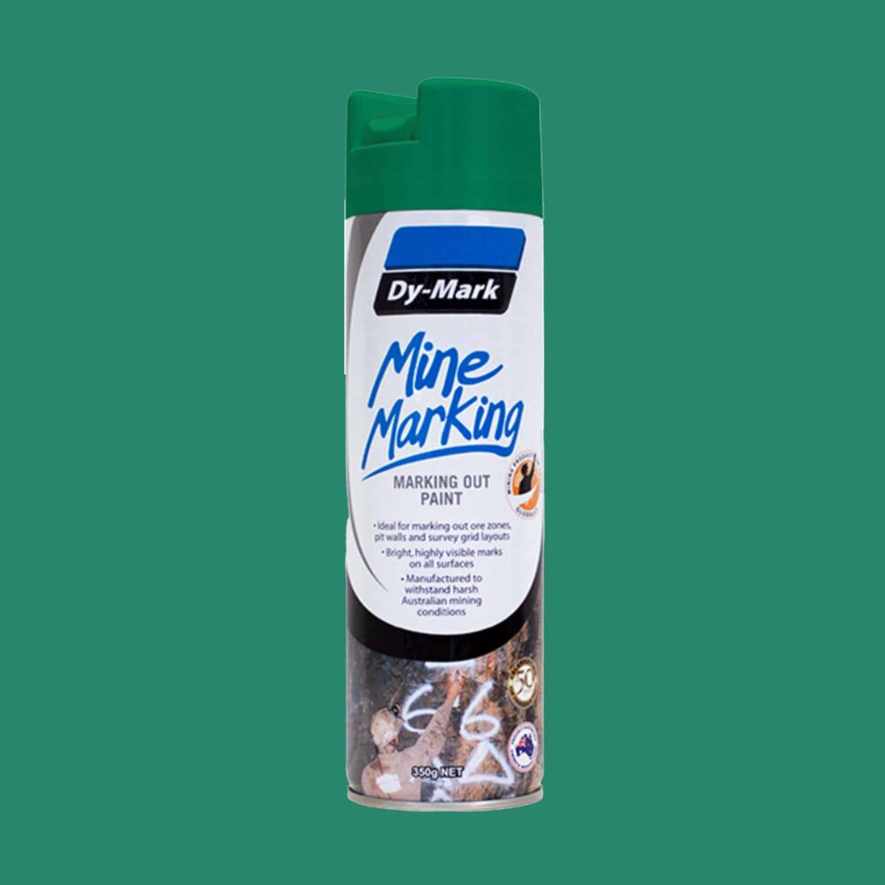Dy-Mark Mine Marking Paint - Single Item Vertical Green