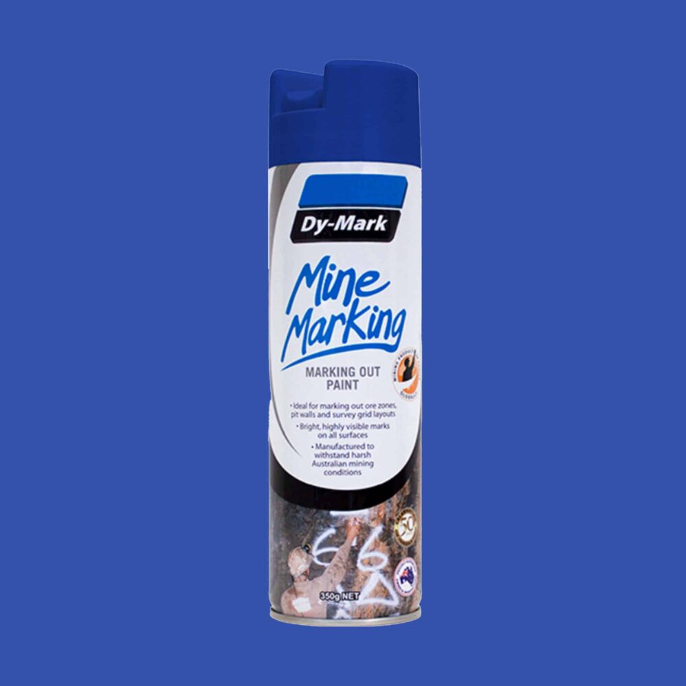 Dy-Mark Mine Marking Paint - Single Item Vertical Blue