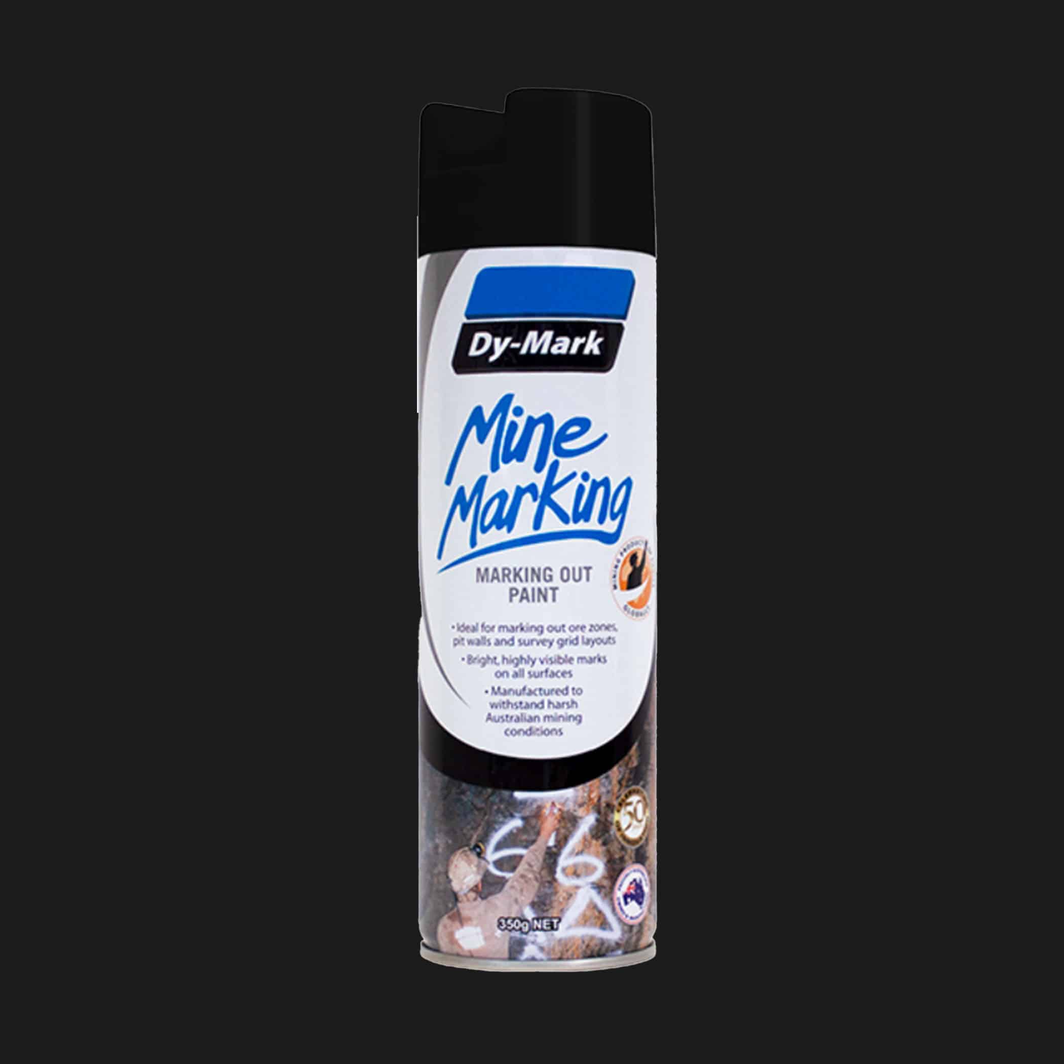 Dy-Mark Mine Marking Paint - Single Item Vertical Black