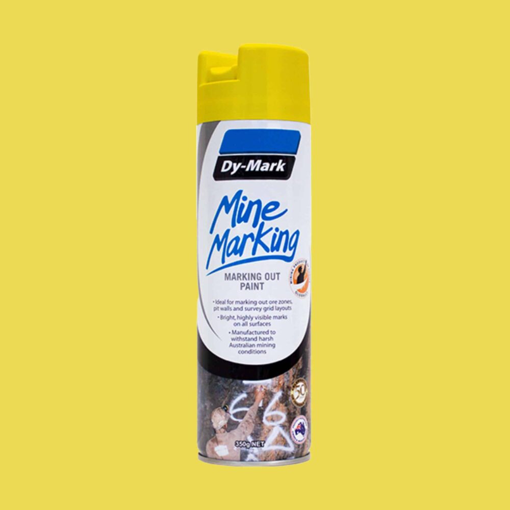 Dy-Mark Mine Marking Paint - Single Item Vertical Yellow