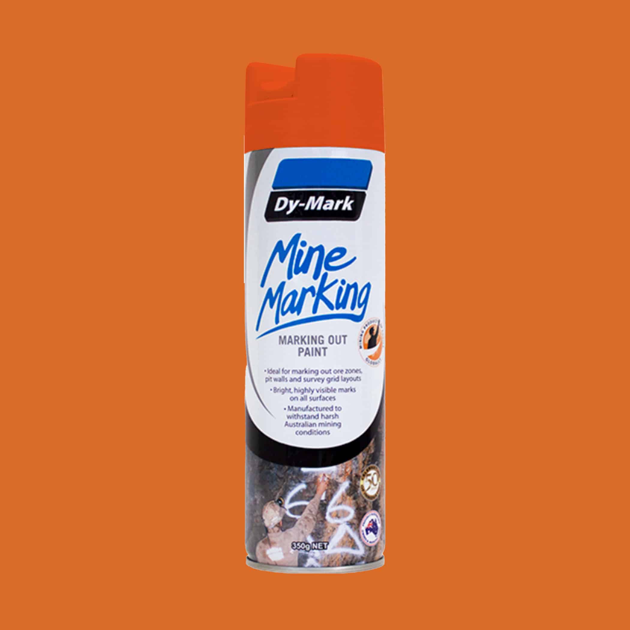 Dy-Mark Mine Marking Paint - Single Item Vertical Orange