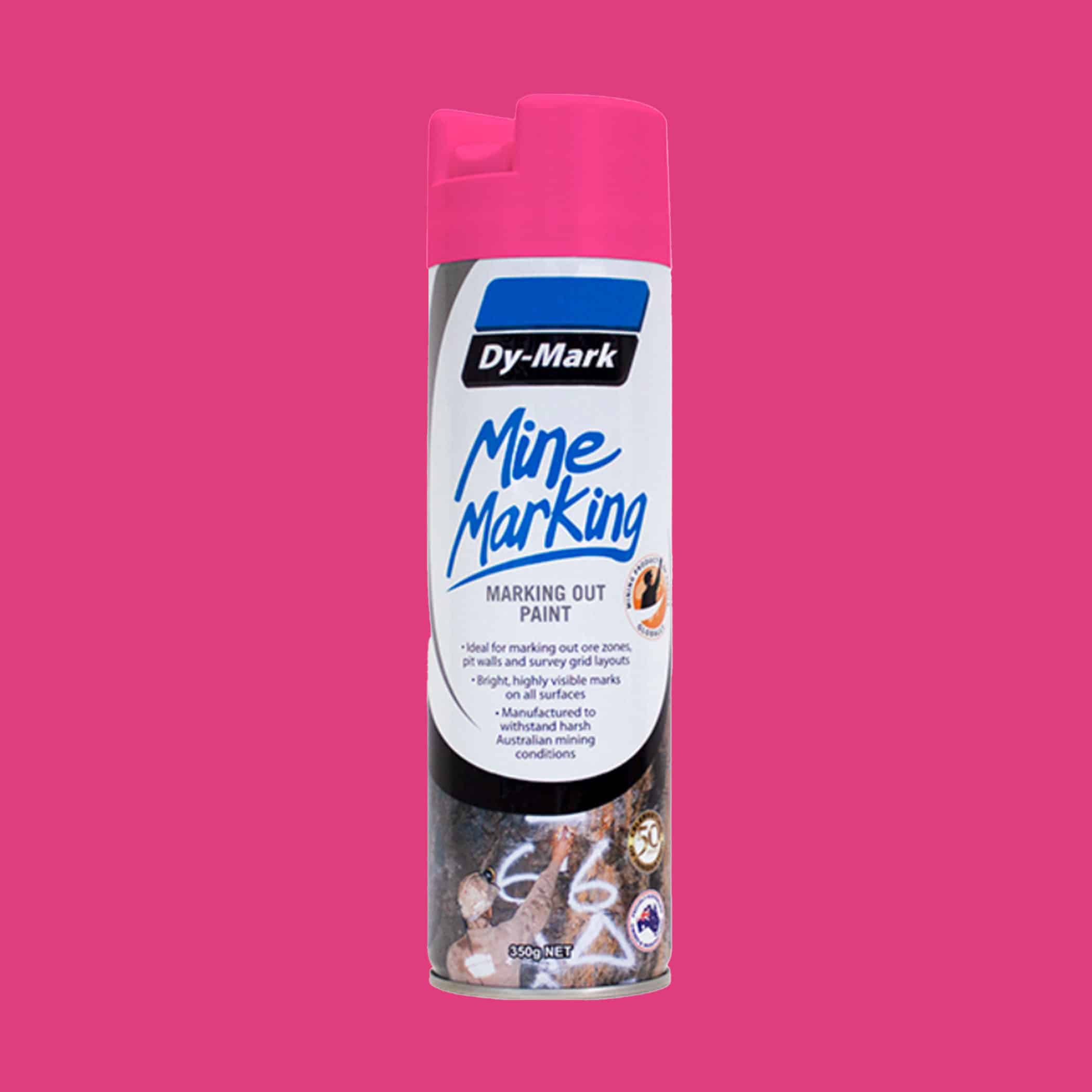 Dy-Mark Mine Marking Paint - Single Item Vertical Fluorescent Pink