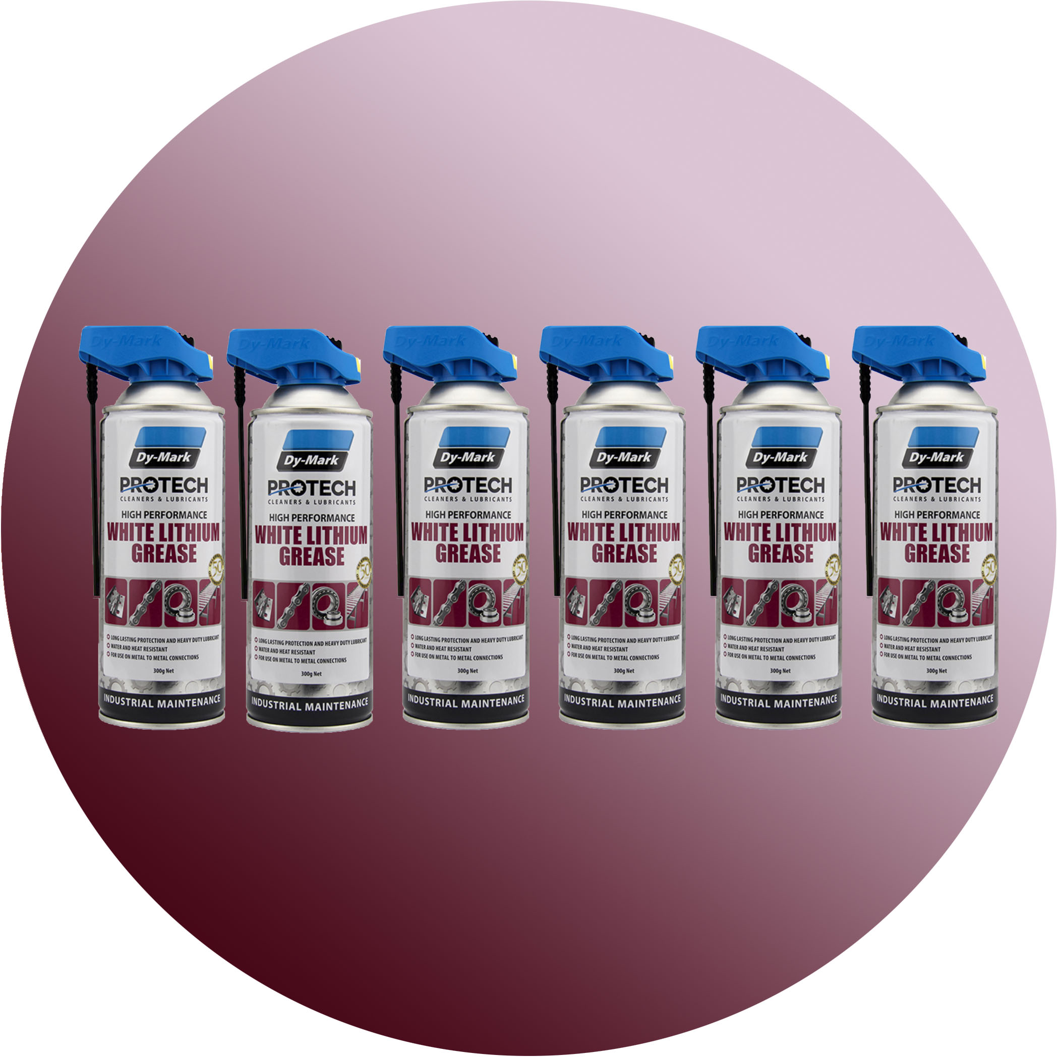Dy-Mark Protech White Lithium Grease - 6-Pack Variation Image