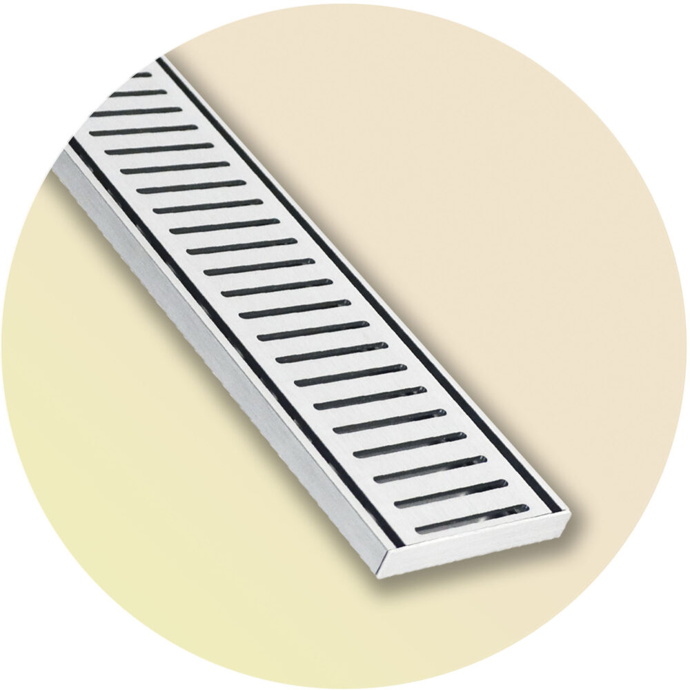 Lauxes NXT14 Linear Floor Grate - Silver Variation Image