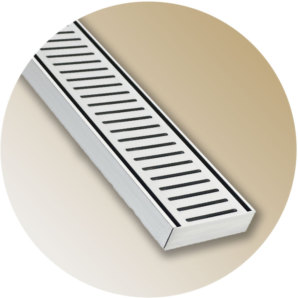 Lauxes NXT26 Linear Floor Grate - Silver Variation Image