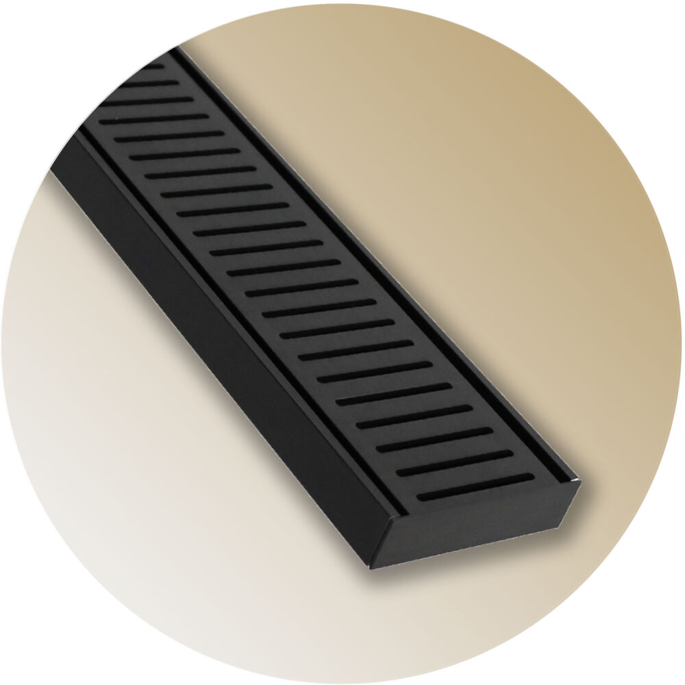 Lauxes NXT26 Linear Floor Grate - Midnight Variation Image
