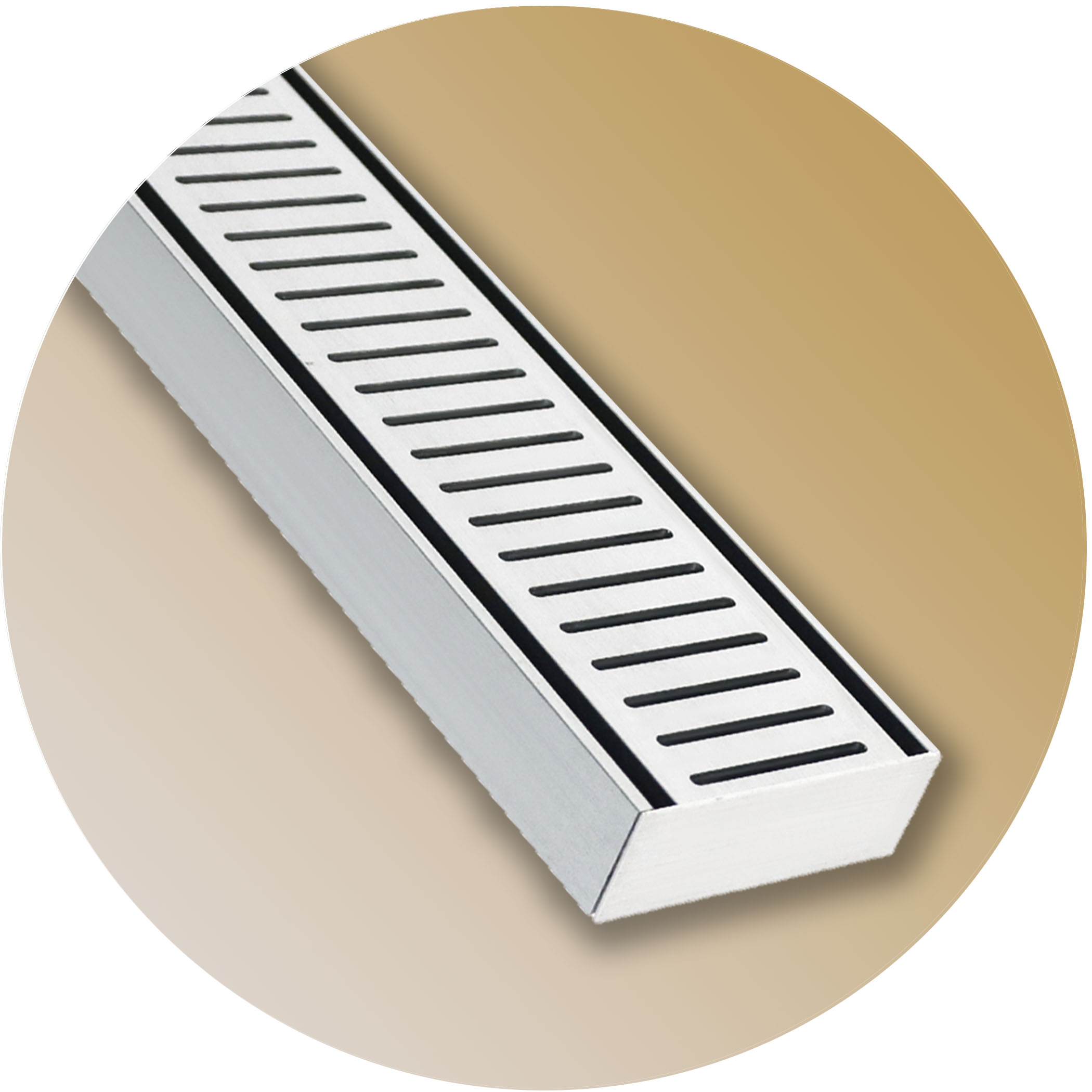 Lauxes NXT35 Linear Floor Grate - Silver Variation Image