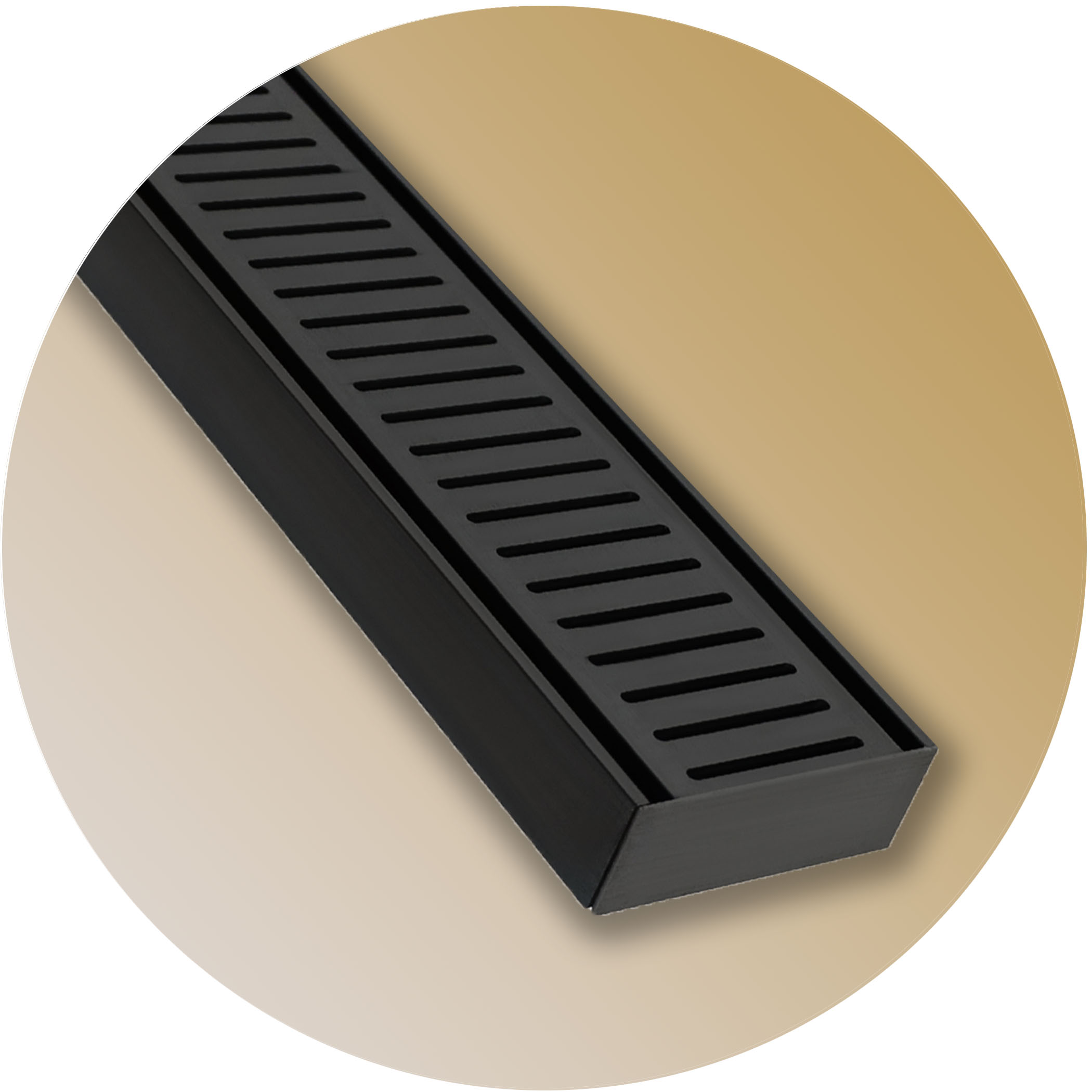 Lauxes NXT35 Linear Floor Grate - Midnight Variation Image