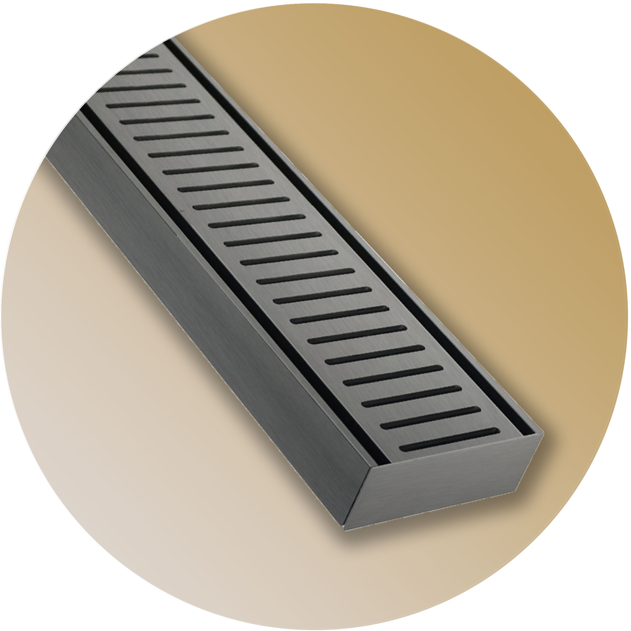 Lauxes NXT35 Linear Floor Grate - Gunmetal Variation Image