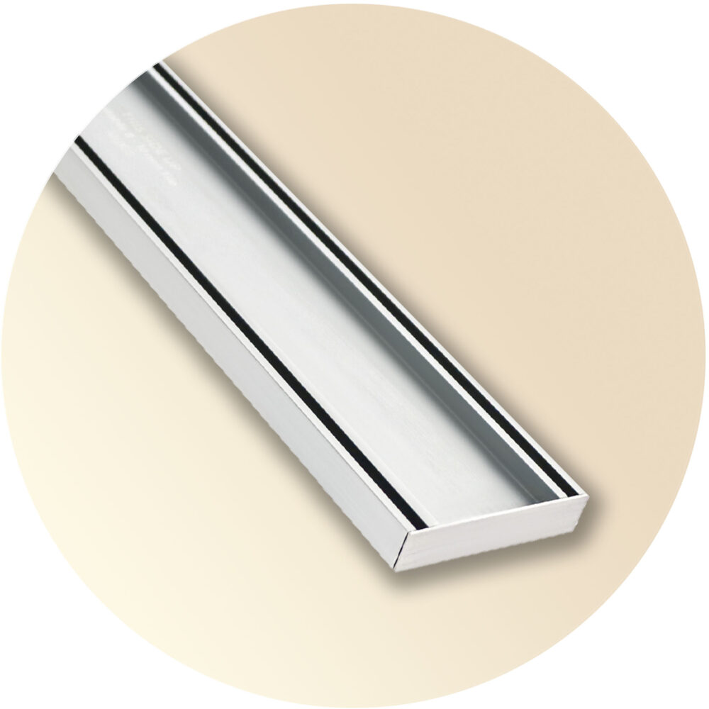 Lauxes STI21 Slimline Tile Insert Grate - Silver Variation Image