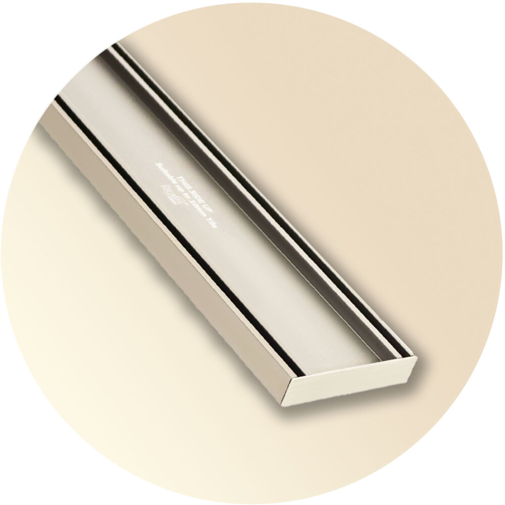 Lauxes STI21 Slimline Tile Insert Grate - Brushed Nickel Variation Image