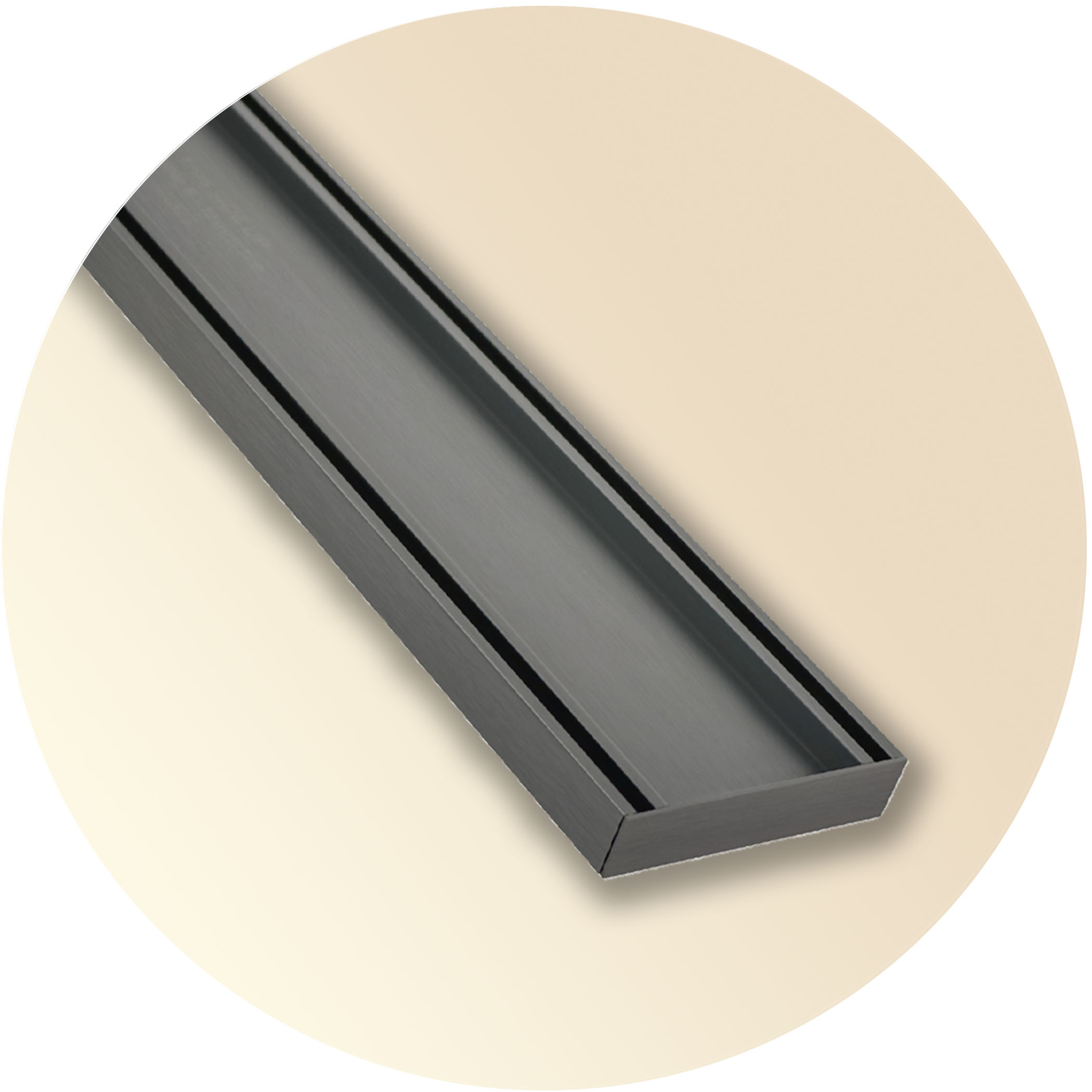 Lauxes STI21 Slimline Tile Insert Grate - Gunmetal Variation Image