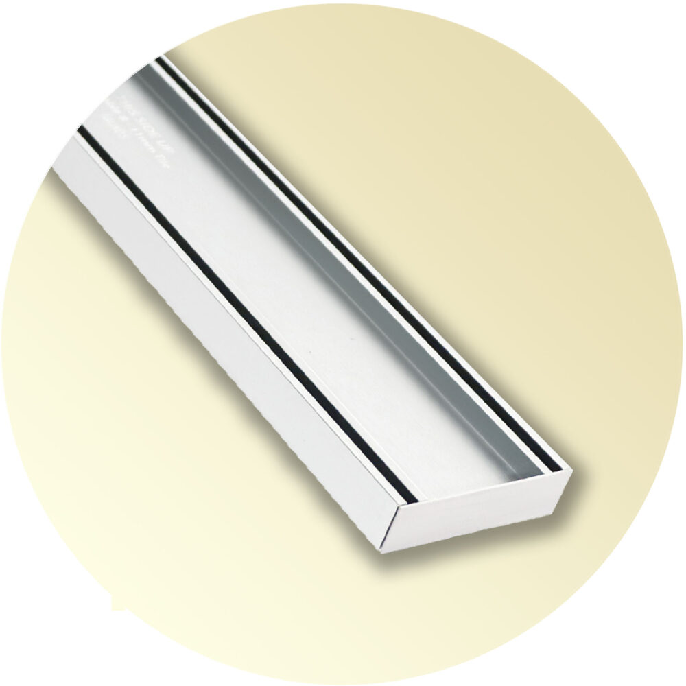 Lauxes STI26 Slimline Tile Insert Grate - Silver Variation Image