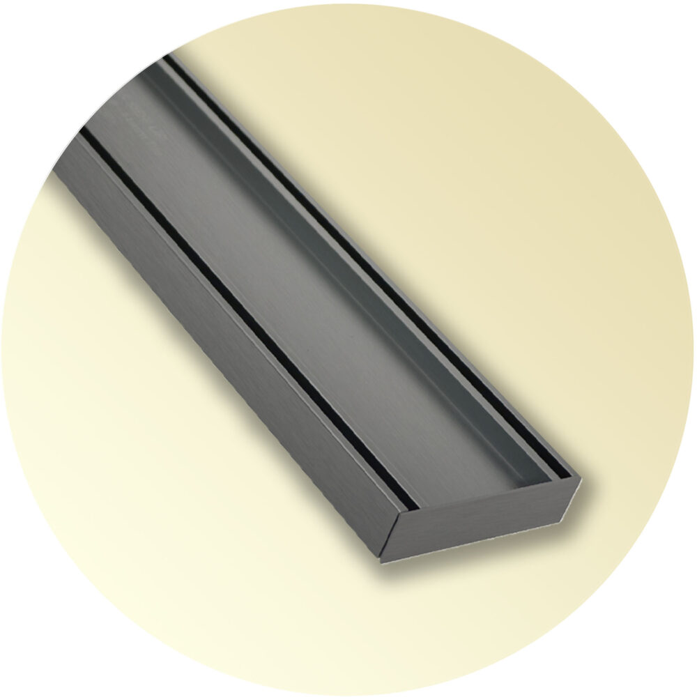 Lauxes STI26 Slimline Tile Insert Grate - Gunmetal Variation Image