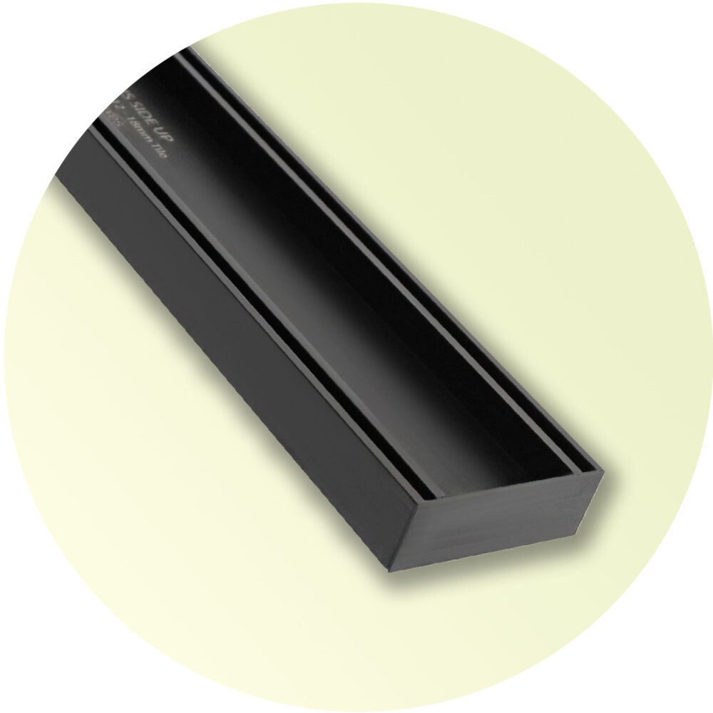 Lauxes TIP35 Slimline Tile Insert Grate - Midnight Variation Image