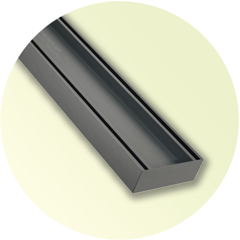 Lauxes TIP35 Slimline Tile Insert Grate - Gunmetal Variation Image