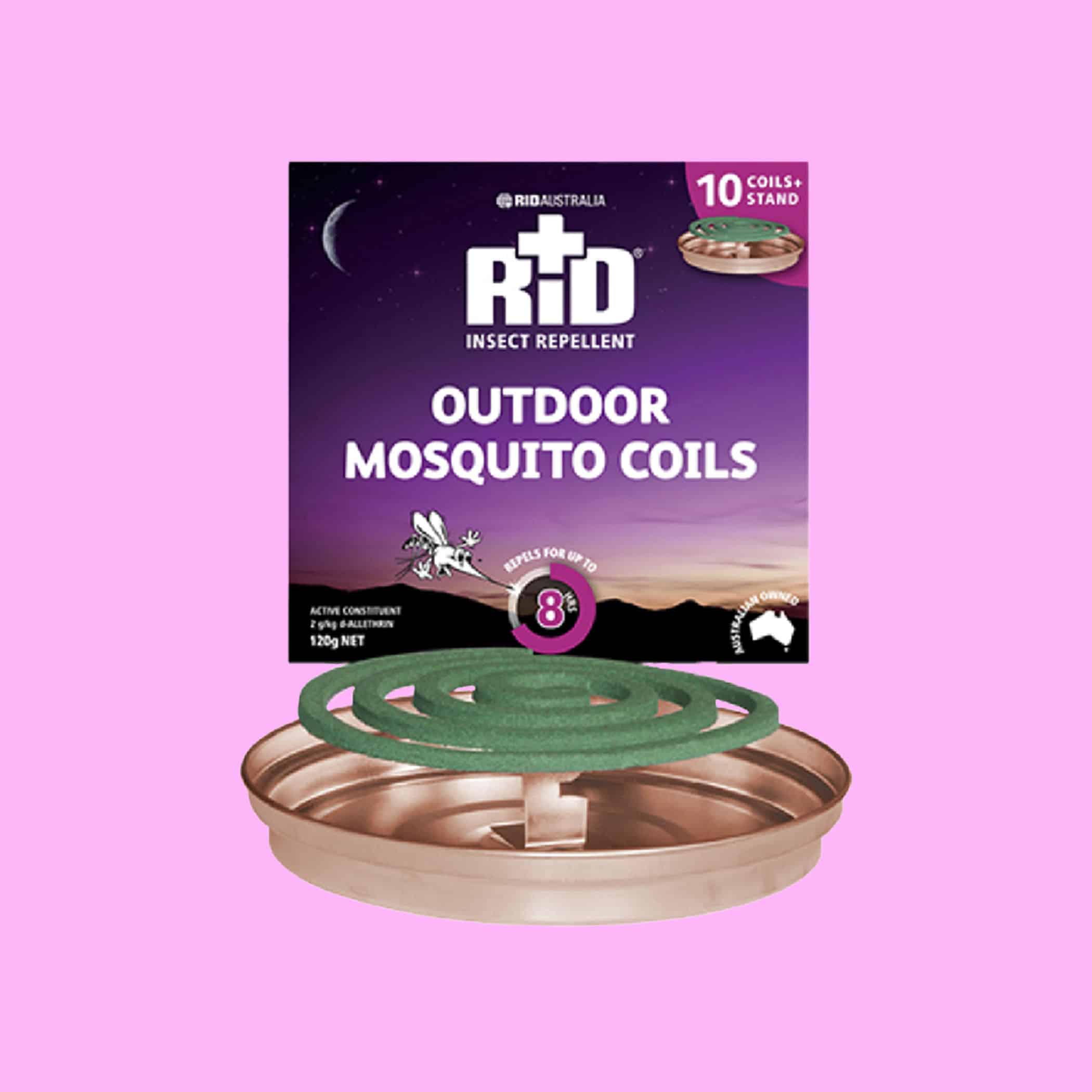 Rid Outdoor Mosquito Coils 10 Pack with Stand - Single Item Variation Image