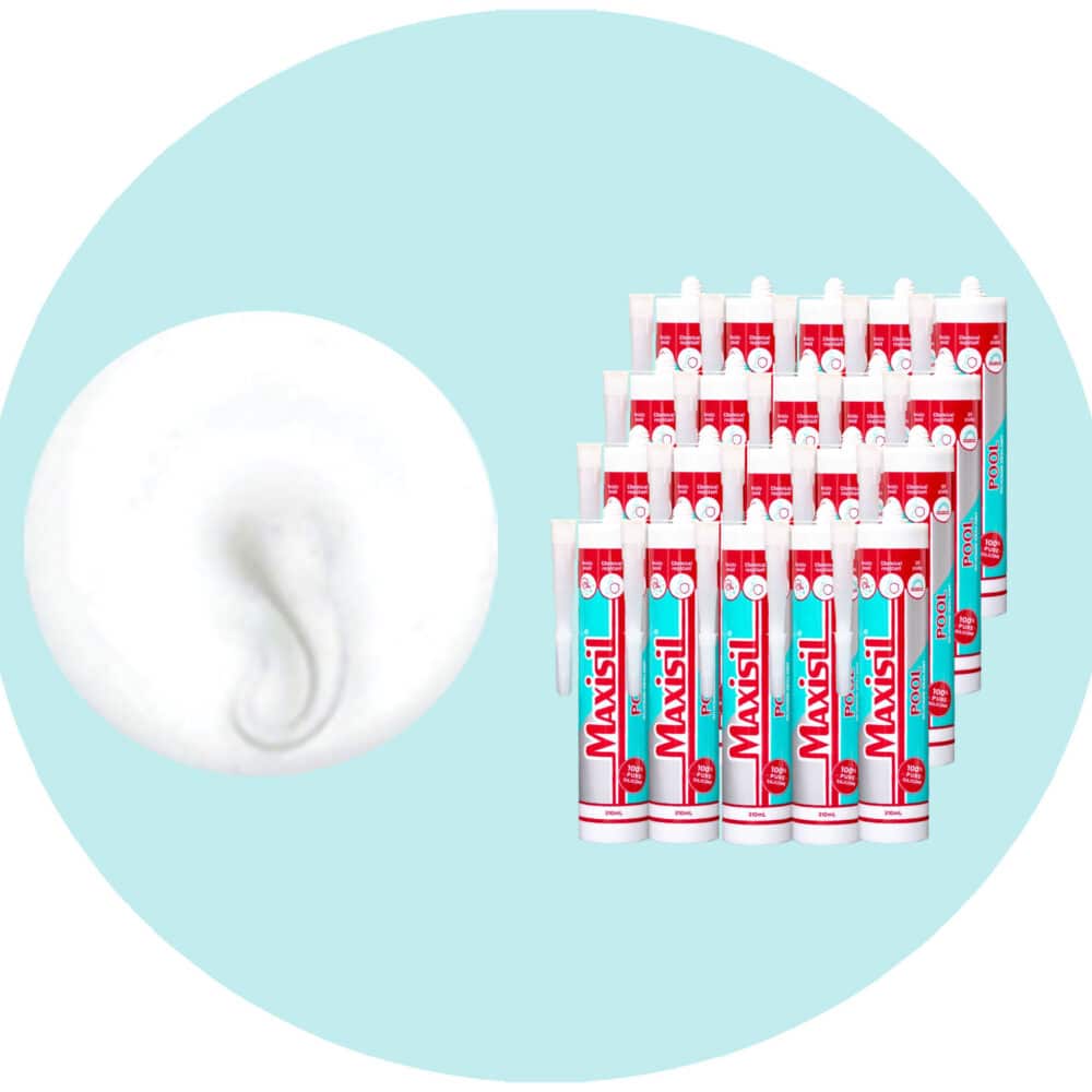 Maxisil Pool Underwater Silicone Sealant - P1 White - Box of 20 Variation