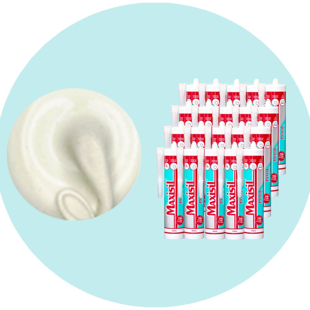Maxisil Pool Underwater Silicone Sealant - P2 Off White - Box of 20 Variation