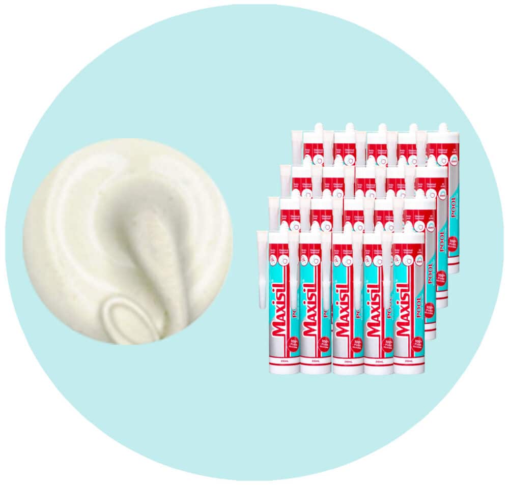 Maxisil Pool Underwater Silicone Sealant - P2 Off White - Box of 20 Variation