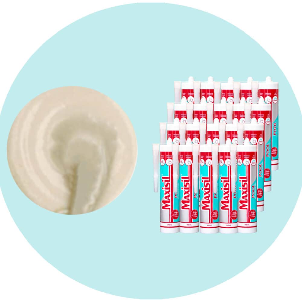 Maxisil Pool Underwater Silicone Sealant - P5 Ivory - Box of 20 Variation