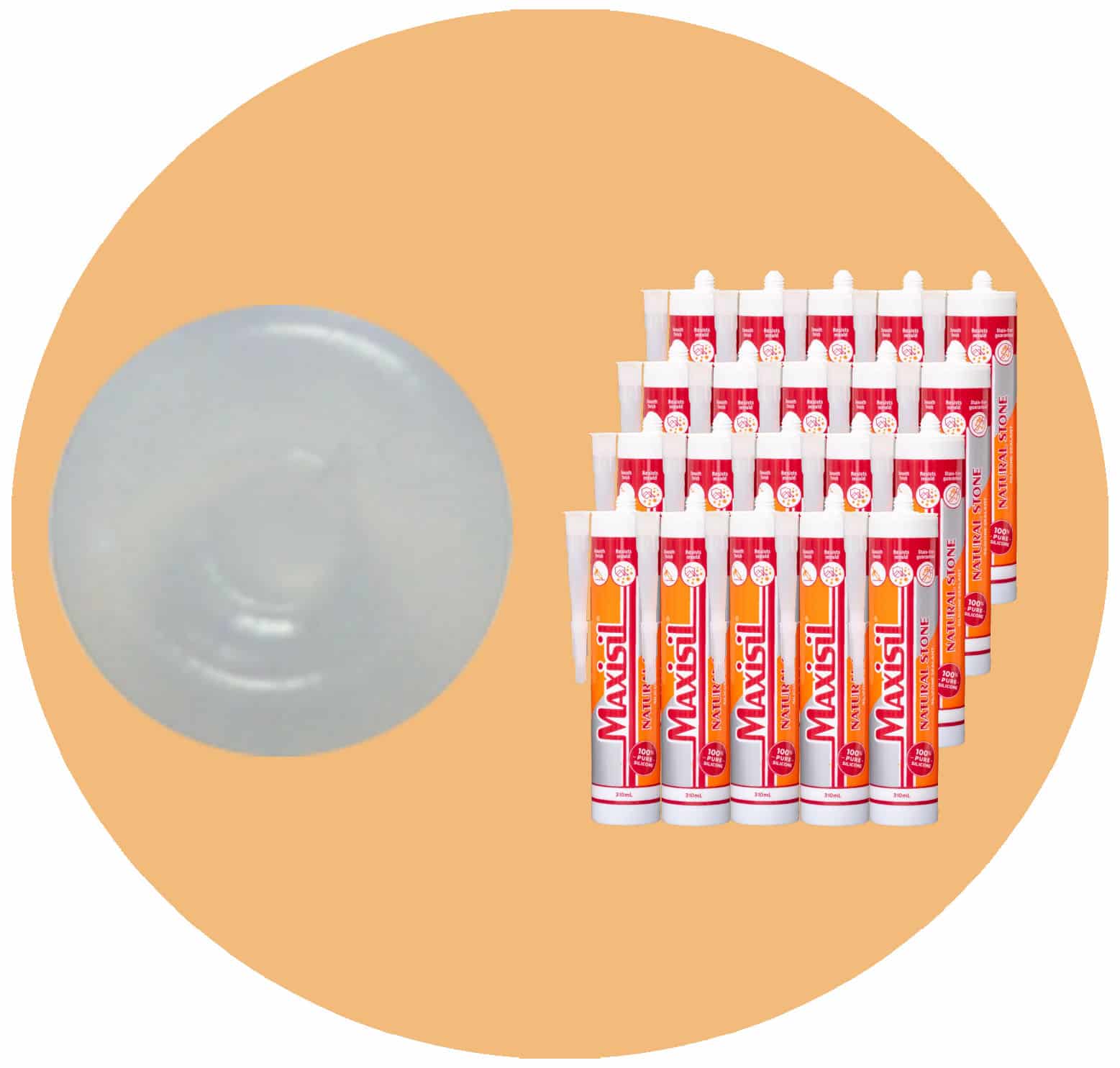 Maxisil N Natural Stone Silicone - N1 Clear - Box of 20 Variation