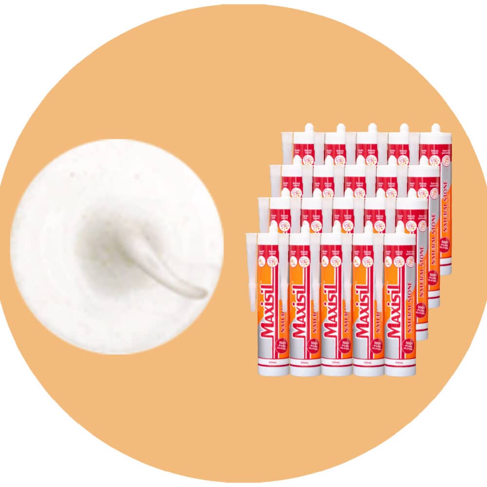 Maxisil N Natural Stone Silicone - N2 White - Box of 20 Variation
