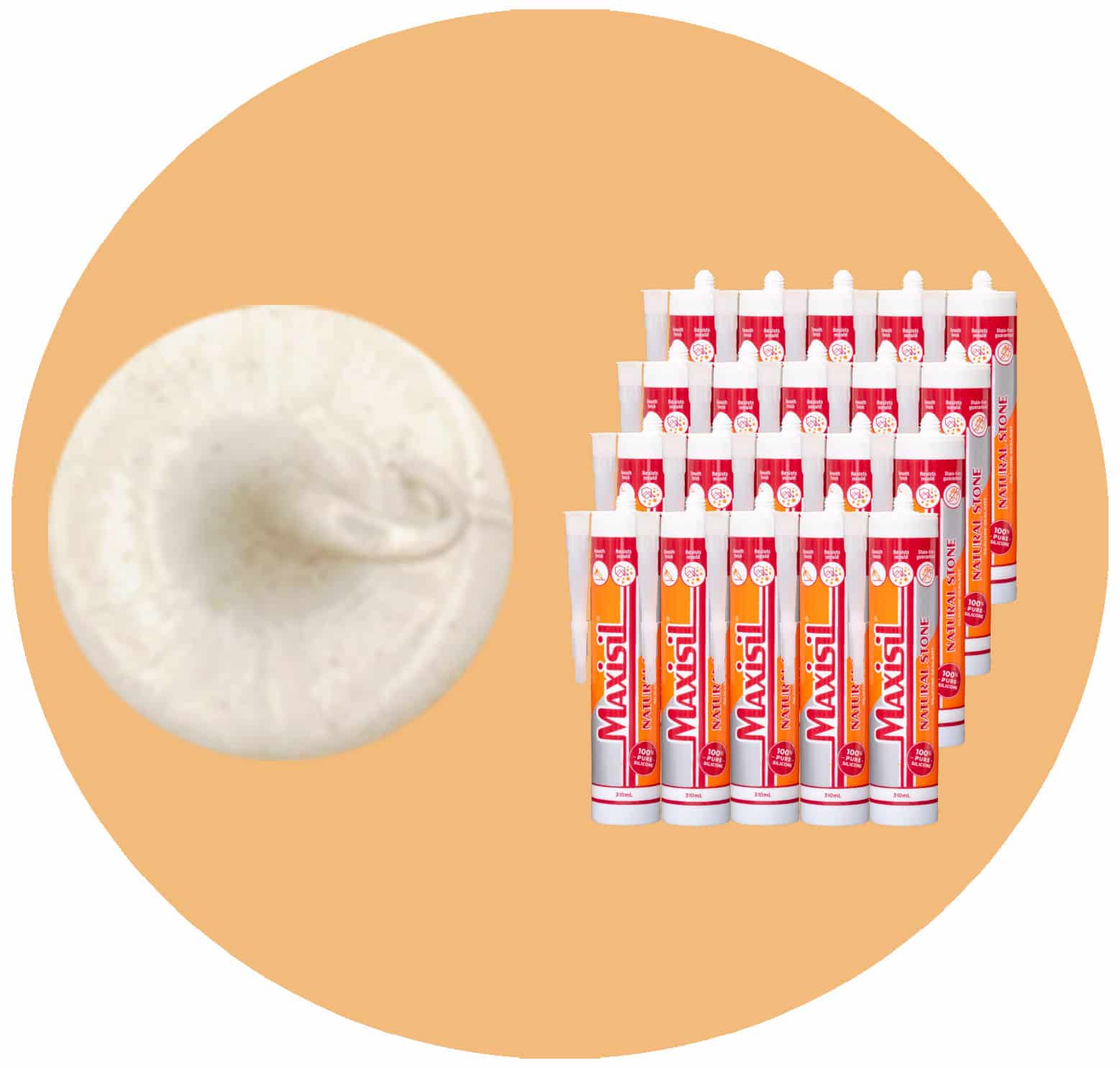 Maxisil N Natural Stone Silicone - N3 Alabaster - Box of 20 Variation