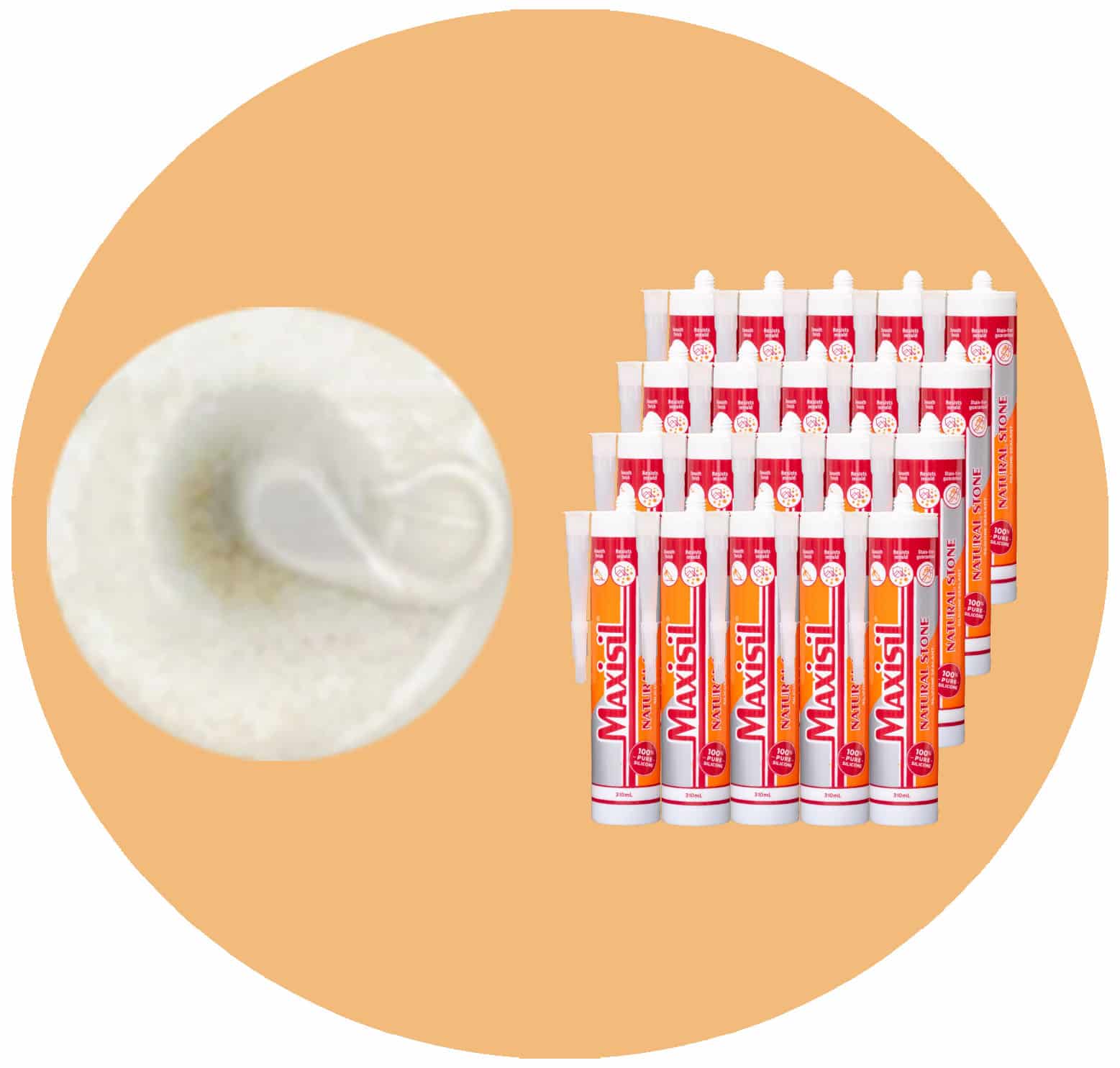 Maxisil N Natural Stone Silicone - N11 Light Grey - Box of 20 Variation