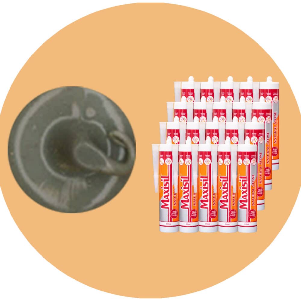 Maxisil N Natural Stone Silicone - N33 Matte Dark Grey - Box of 20 Variation