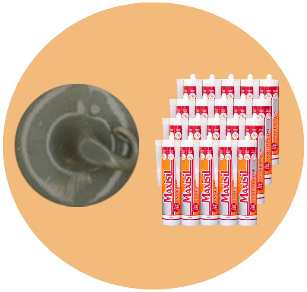 Maxisil N Natural Stone Silicone - N33 Matte Dark Grey - Box of 20 Variation