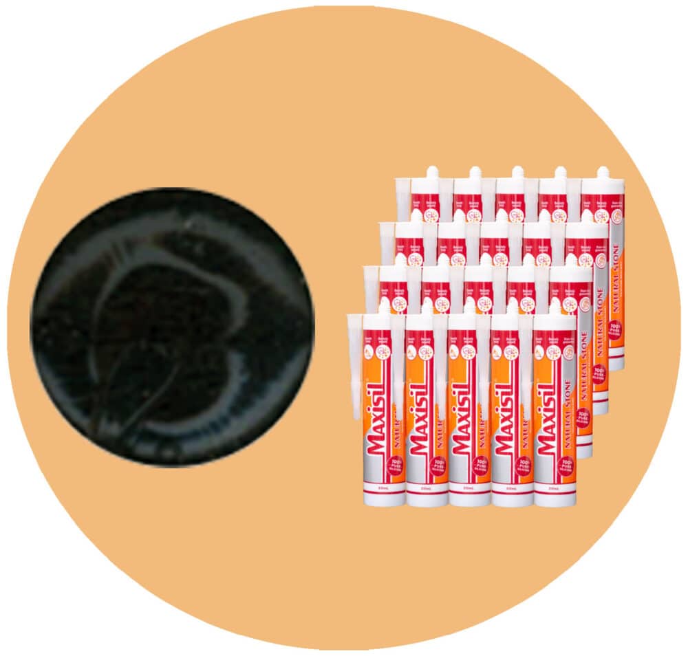 Maxisil N Natural Stone Silicone - N30 Matte Black - Box of 20 Variation