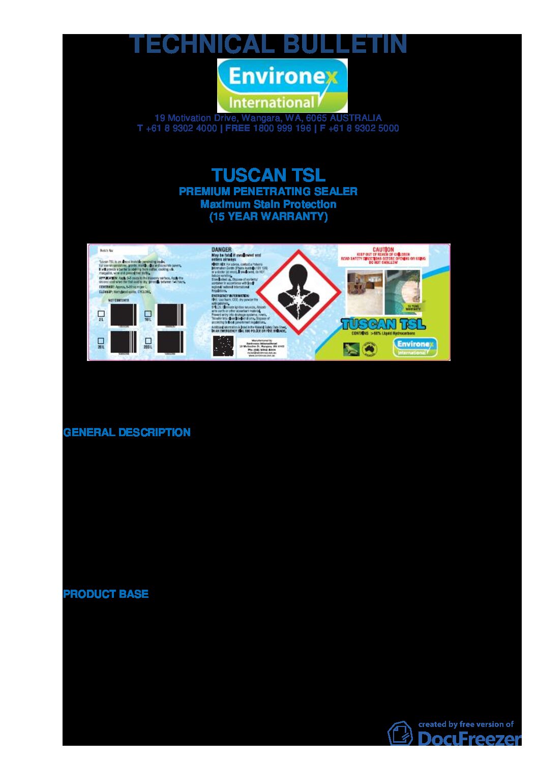 Technical Specifications