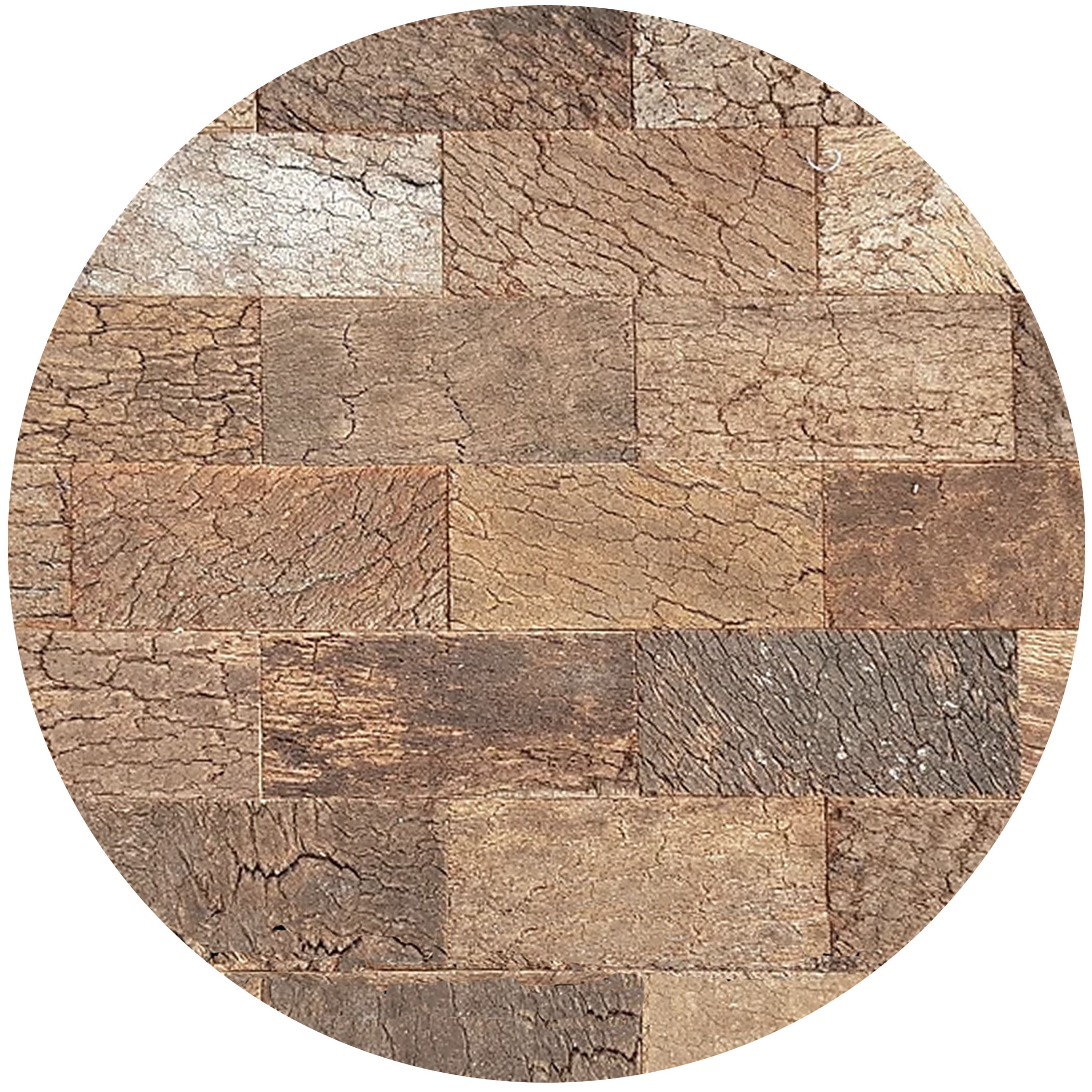 CorkArt Cork Wall Panels in Bark Brick Finish - Product Image