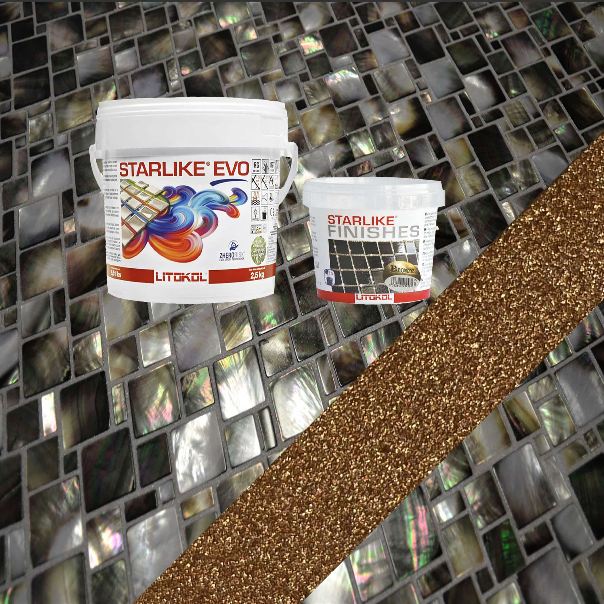 Litokol Starlike EVO Epoxy Grout in Bronze Metallic Finish - Product Image