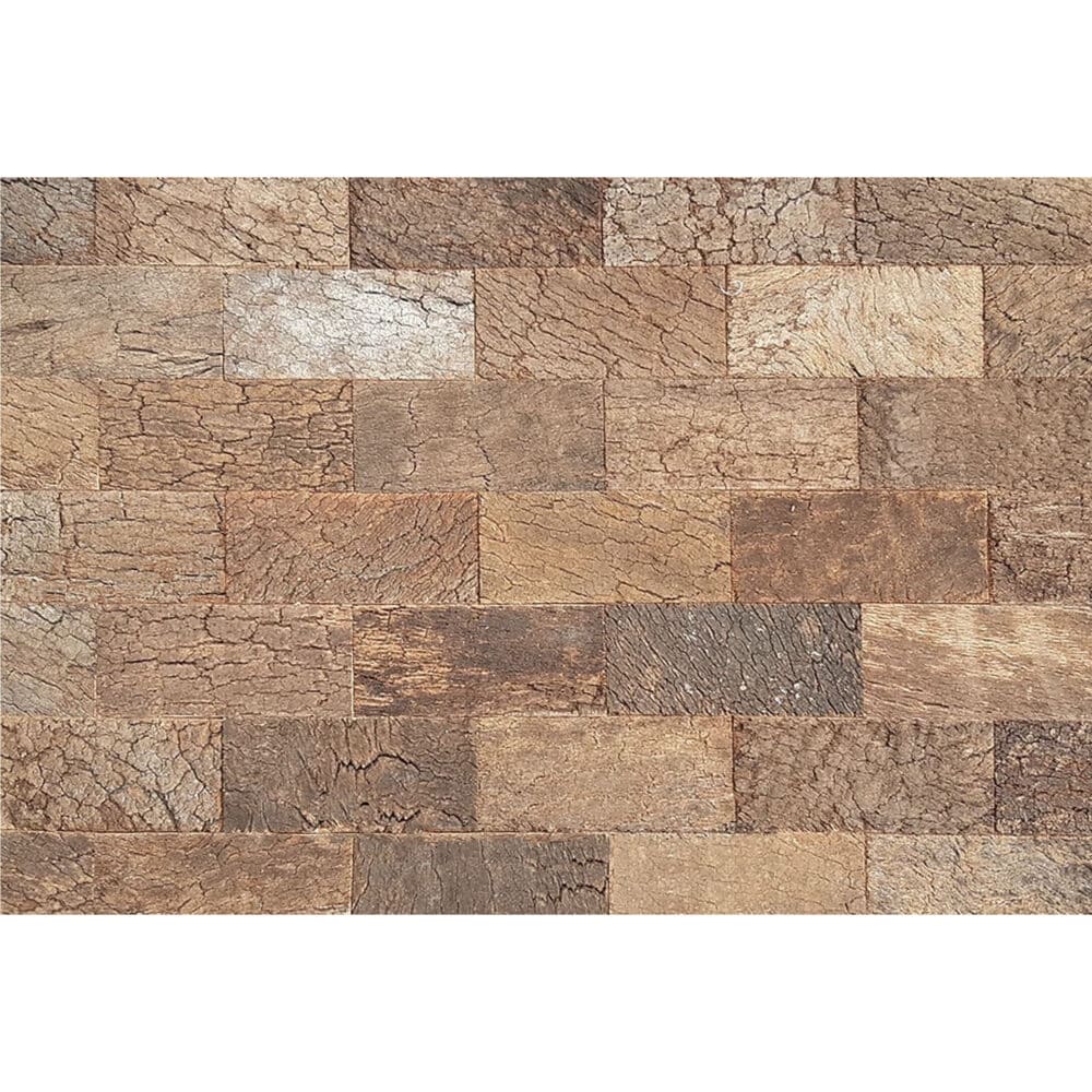 CorkArt Cork Wall Panels in Bark Brick Finish - Product Image