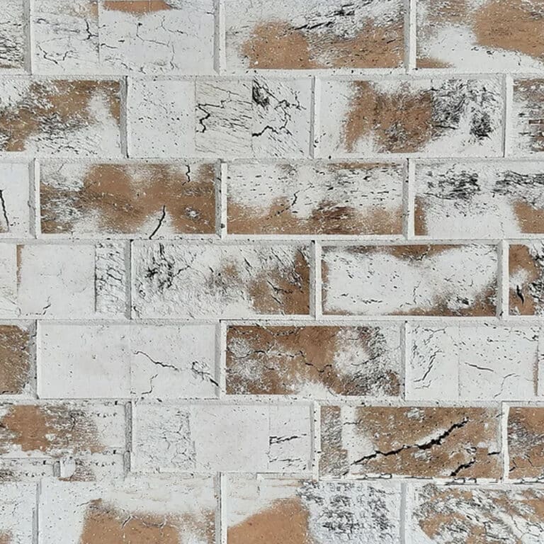 CorkArt Cork Wall Panels in White Wash Brick Finish