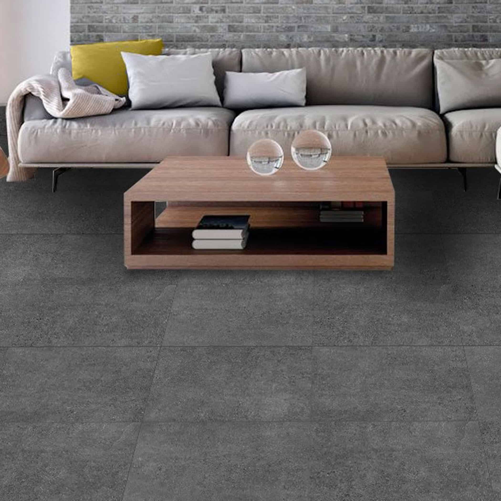 Toscano Dark Grey Matt Porcelain Tile - Image 1