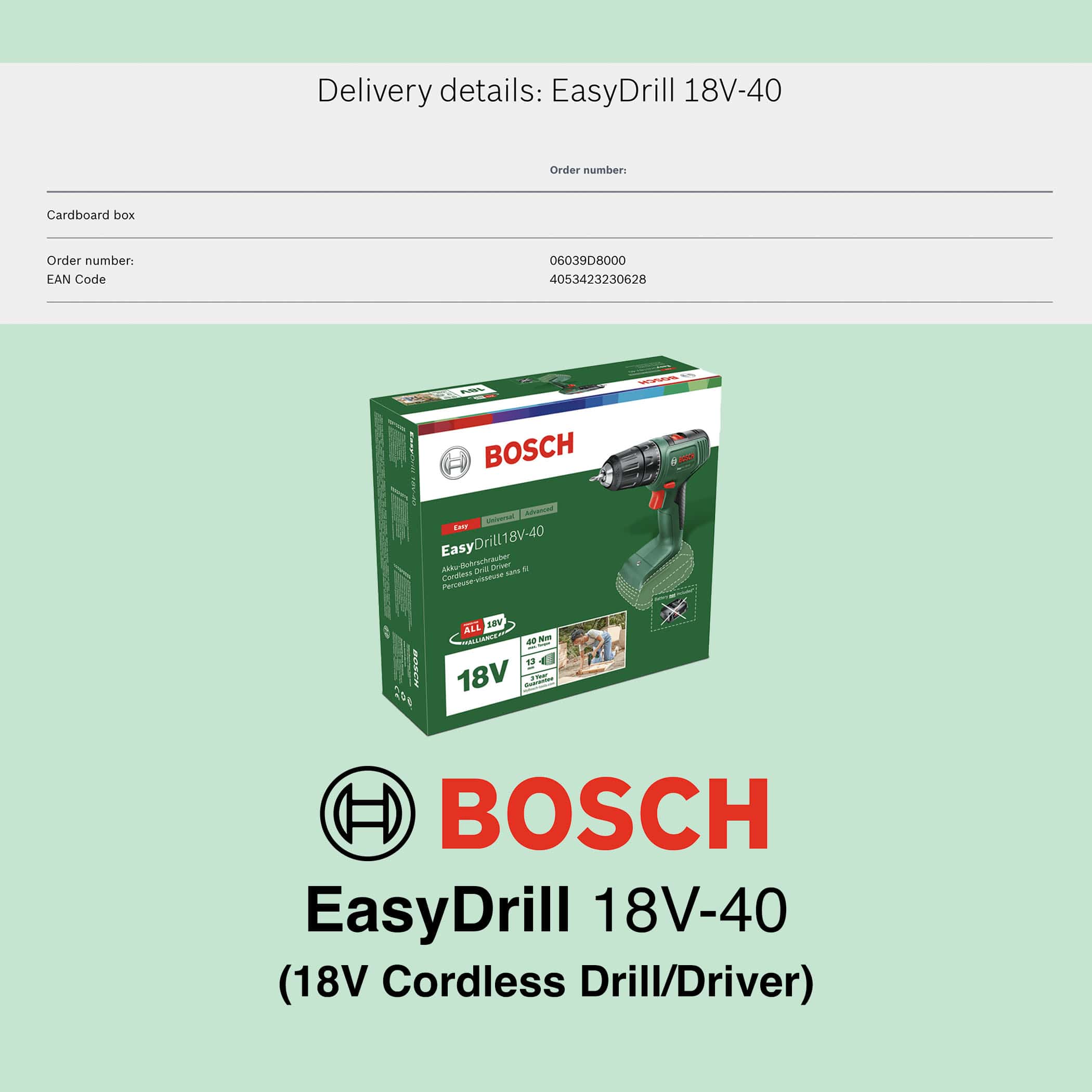 Bosch EasyDrill 18V-40 - Cordless Drill - Image 11