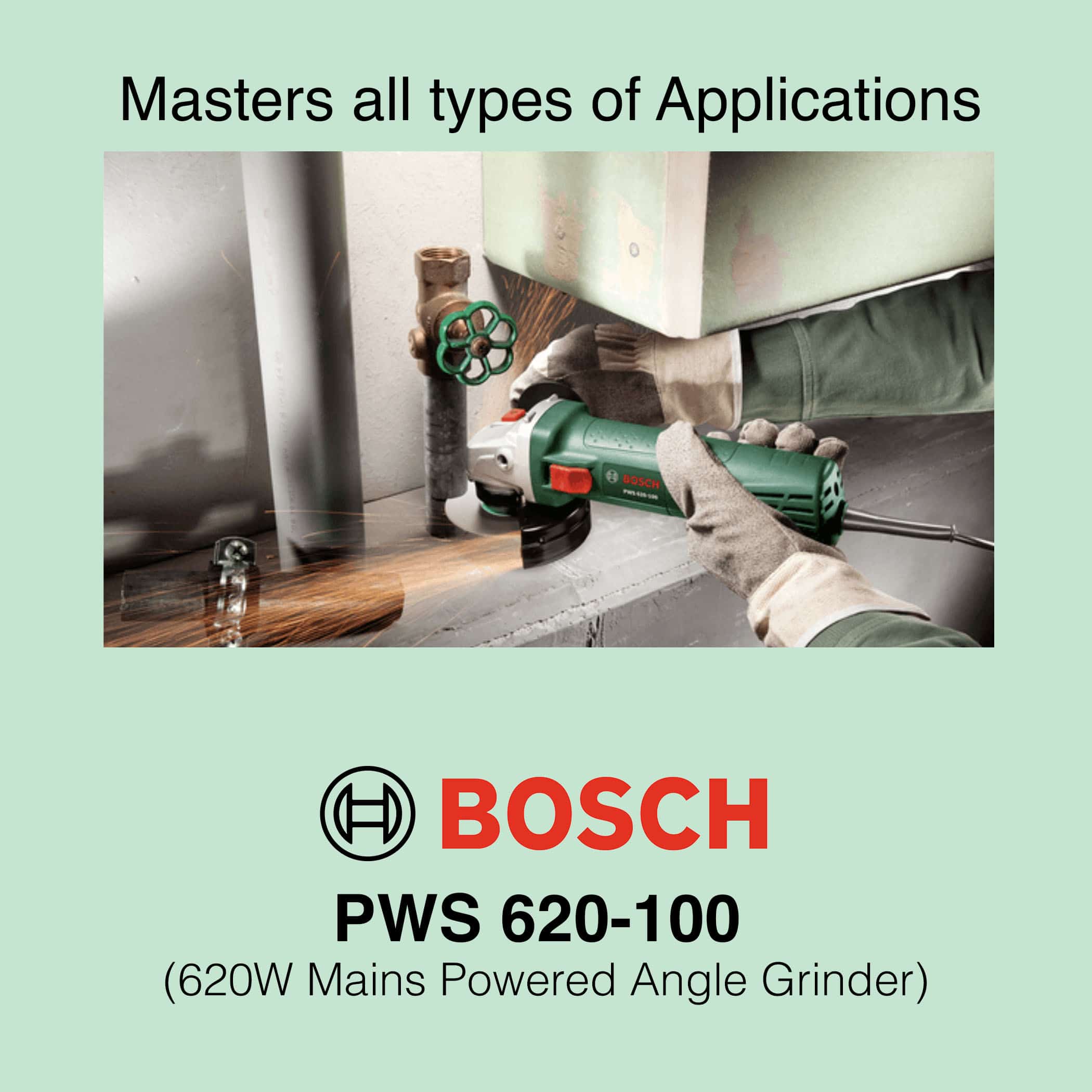 Bosch PWS 620-100 - Corded Angle Grinder - Image 5