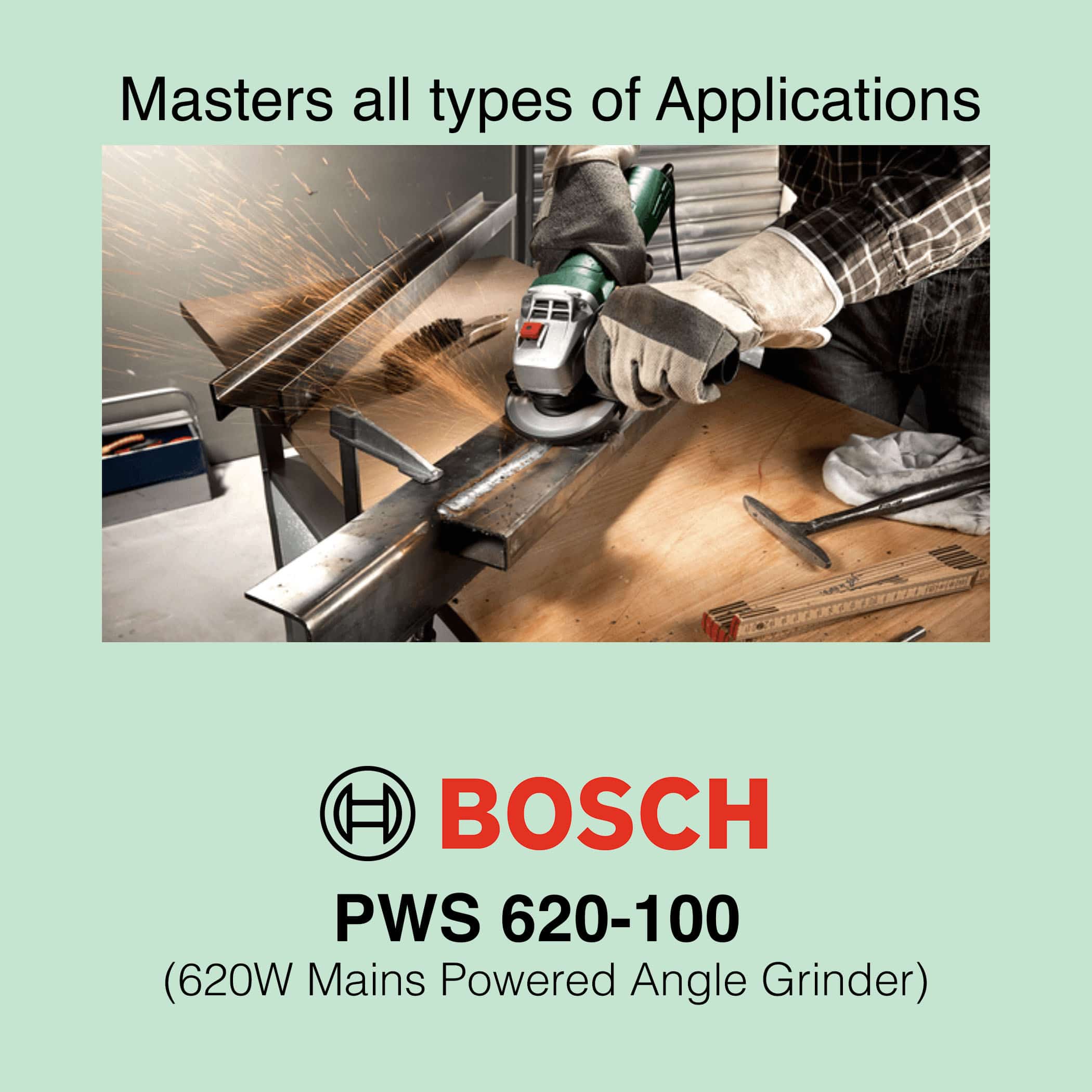 Bosch PWS 620-100 - Corded Angle Grinder - Image 6