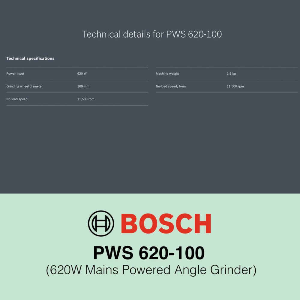 Bosch PWS 620-100 - Corded Angle Grinder