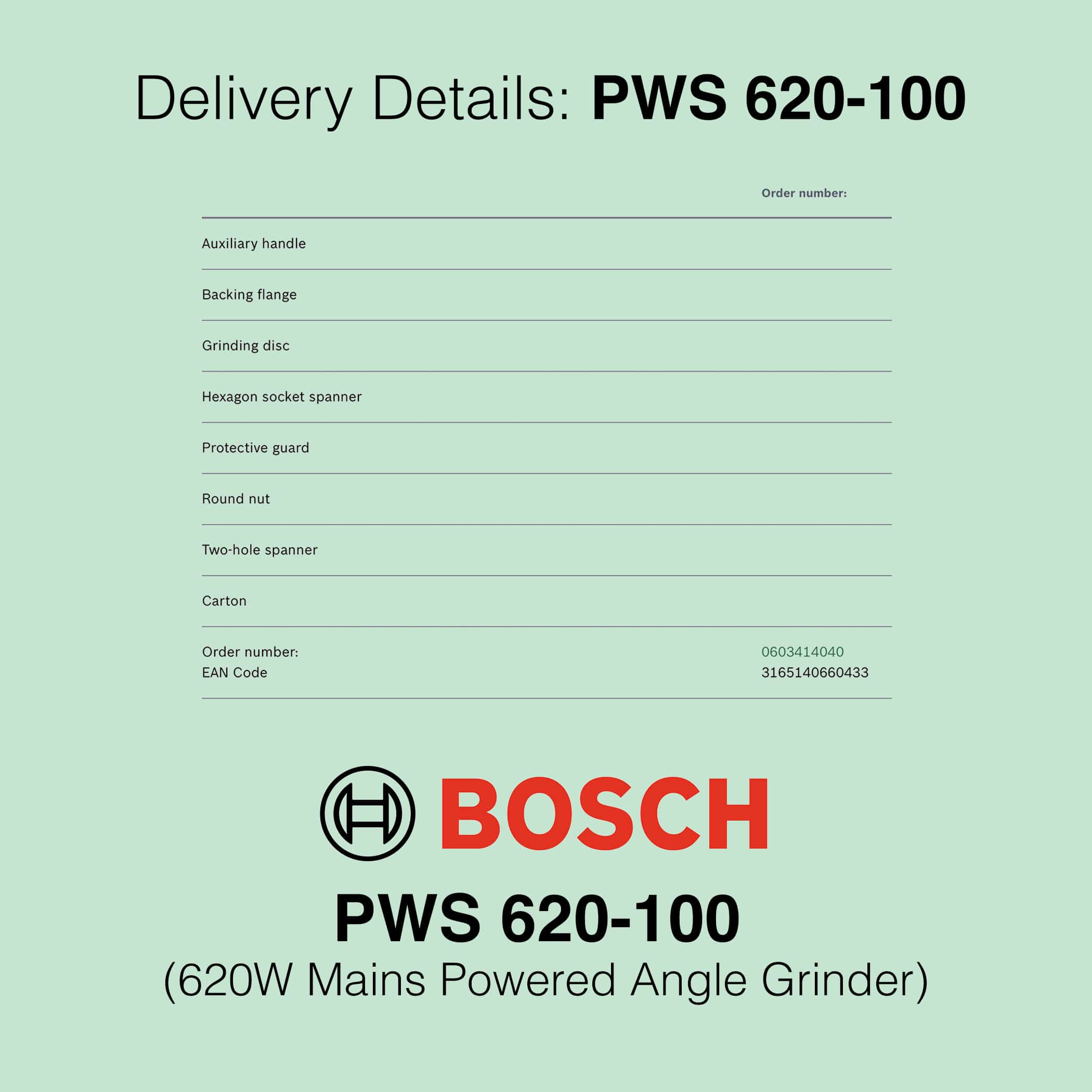 Bosch PWS 620-100 - Corded Angle Grinder - Image 8